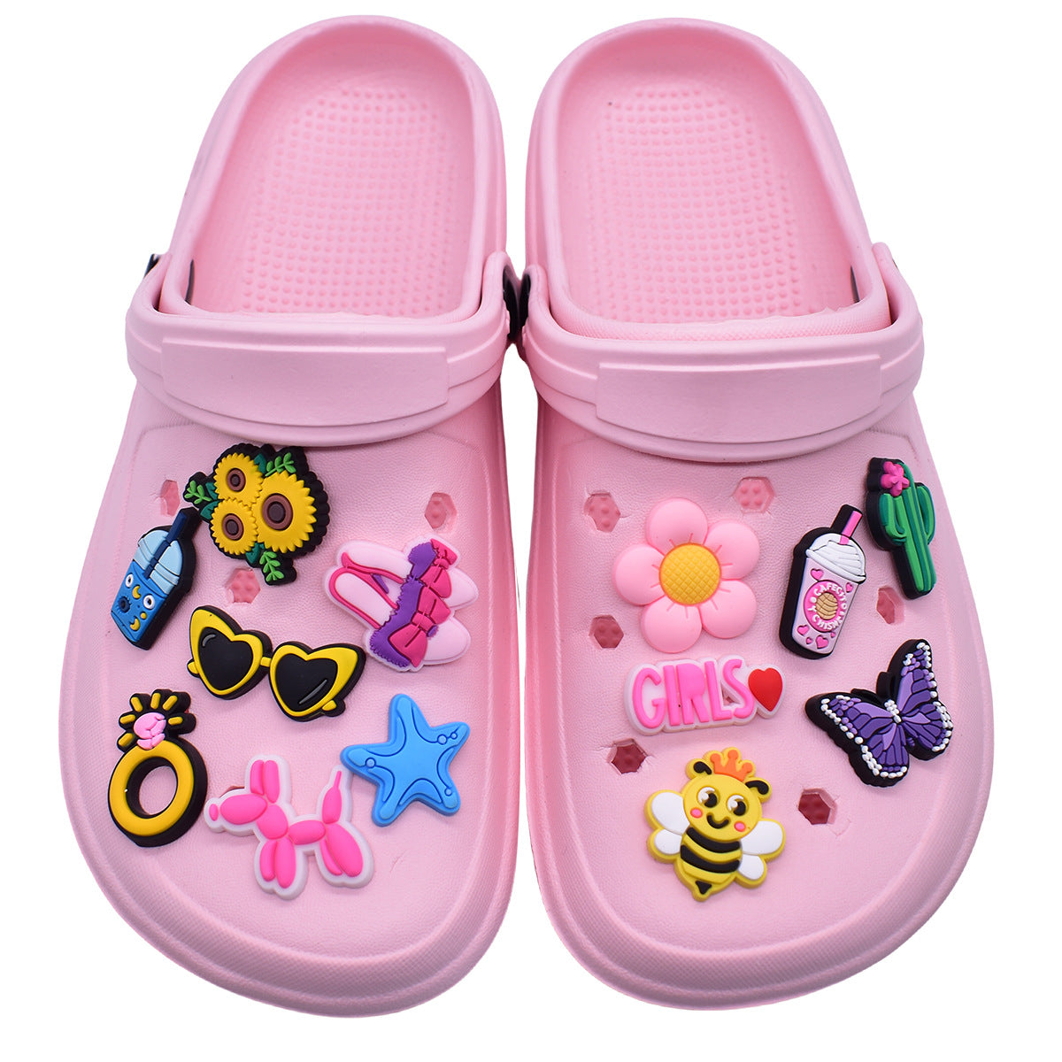 Wholesale 100pcs/set Random Color Shoes Accessories Shoes Charms