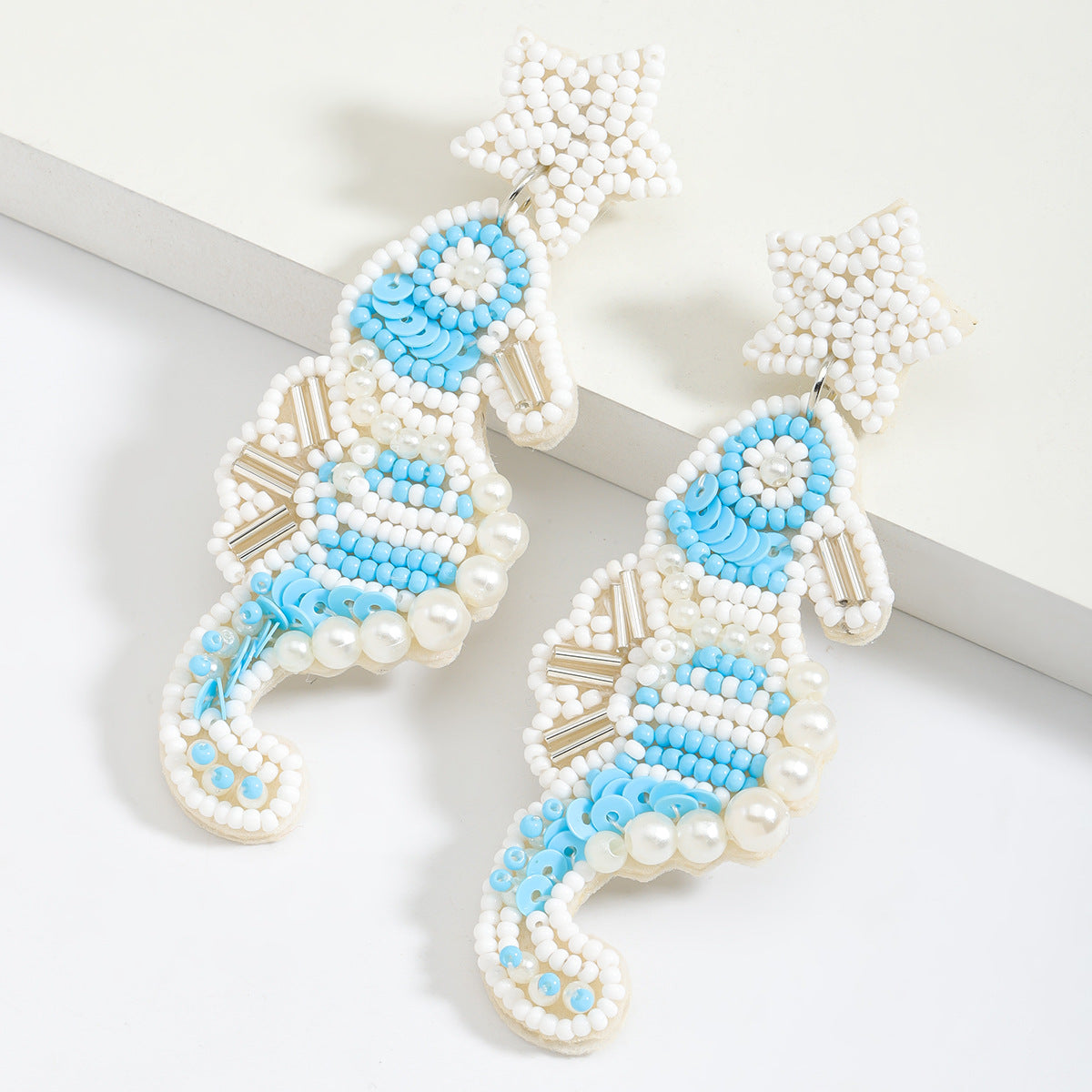 Wholesale Alloy Hippocampus Pearl Rice Pearl Earrings ACC-ES-JiaQi008