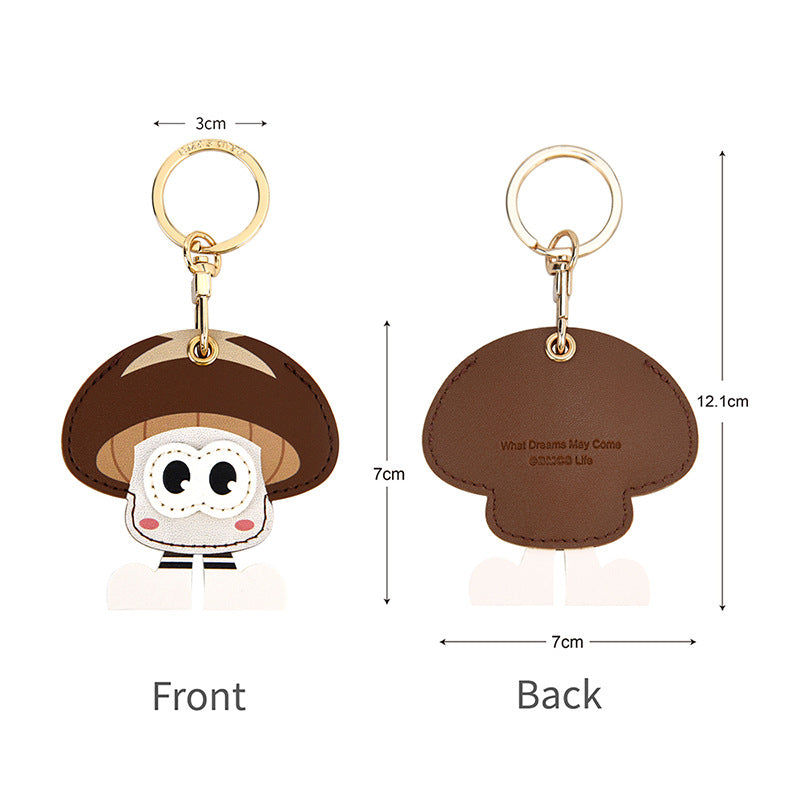 Wholesale Fruit Print Drop Shaped PU Leather Card Holder Keychain Cute Bag Charm Boutique Resale Gift