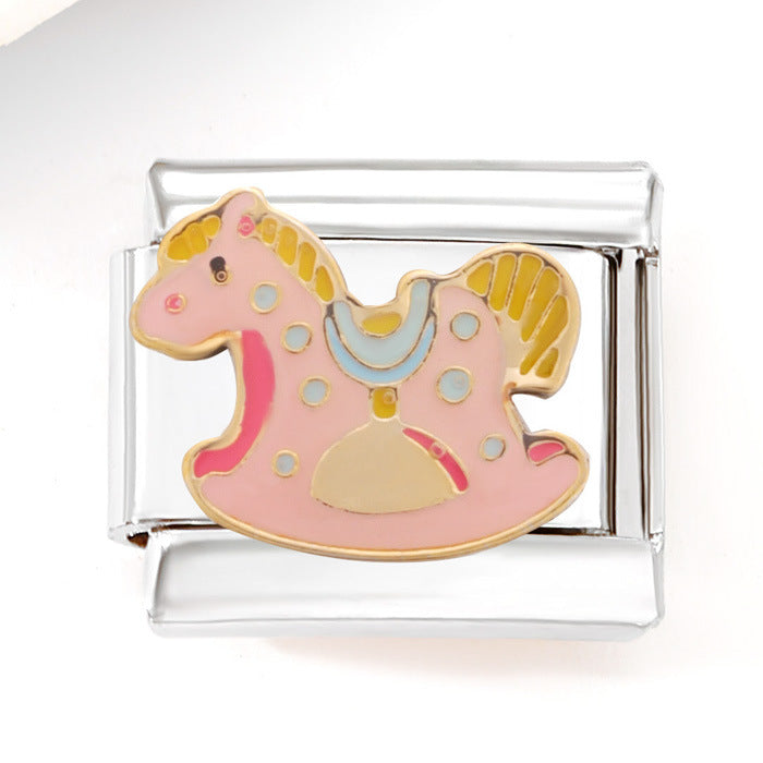 Wholesale Italian Charm Bracelet 9mm DIY Splicing Mother's Day Series Stainless Steel Composable Bracelet