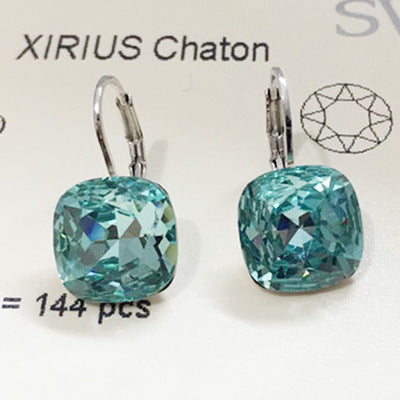 Wholesale magic cube colorful crystal earrings