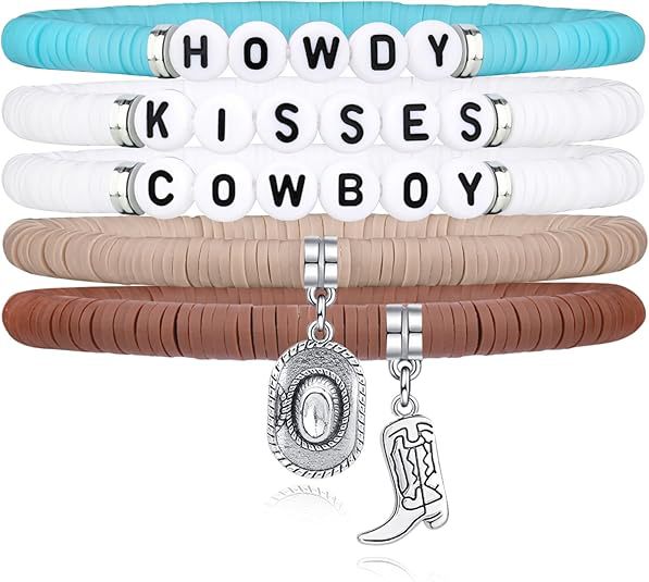 Wholesale  Layered Bracelet Set Western Cowboy Bracelet Set Friendship Gift Cowboy Elastic Bracelet  Accessories