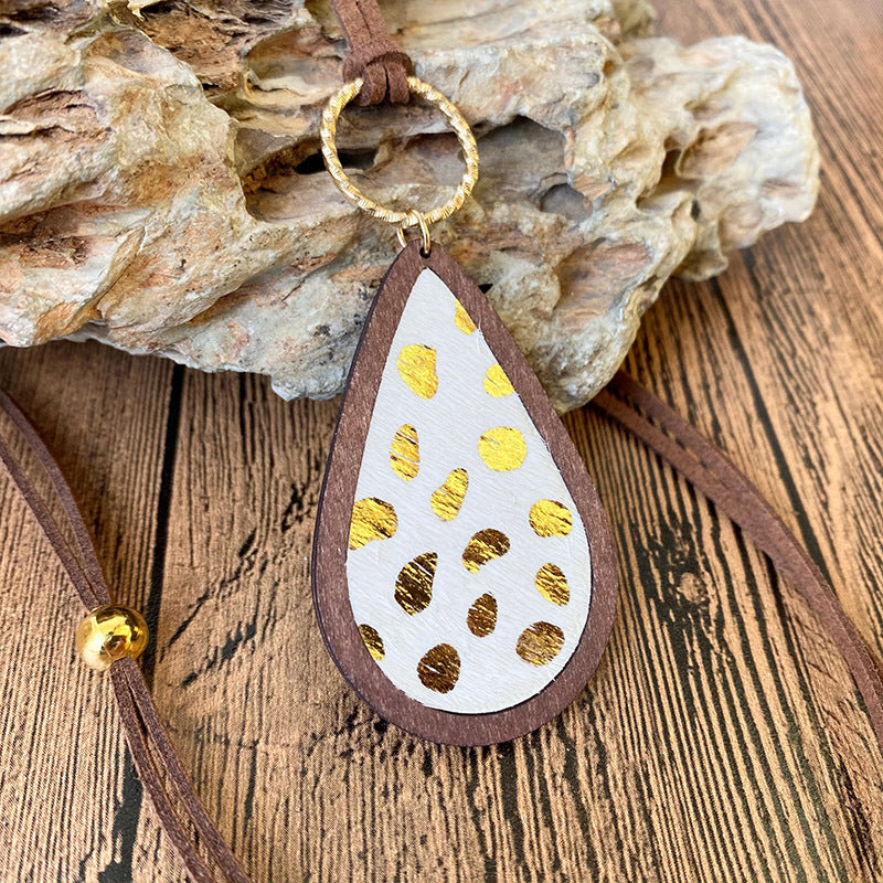 Wholesale 3pcs/ pack Wooden Leopard and Cow Print Earrings