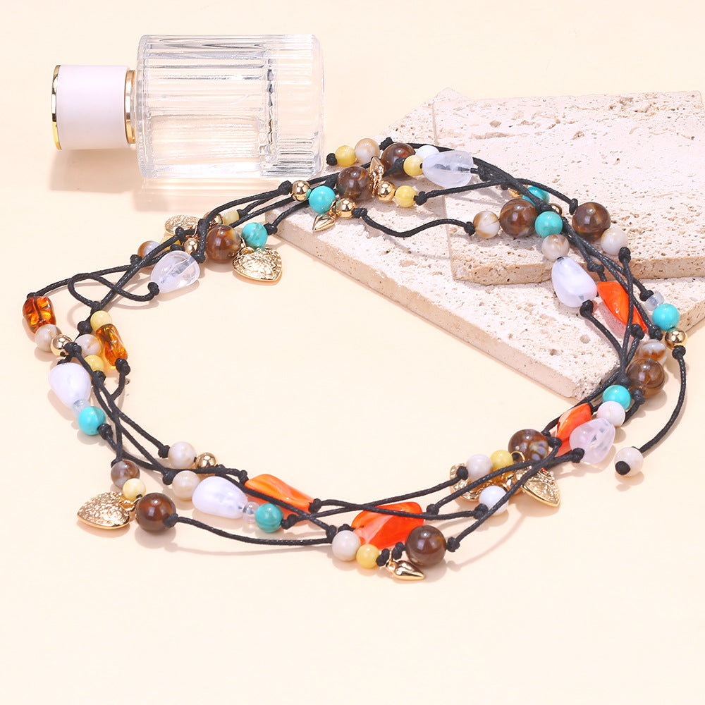 Wholesale  Colorful Bead Necklace Luxury Design Necklace