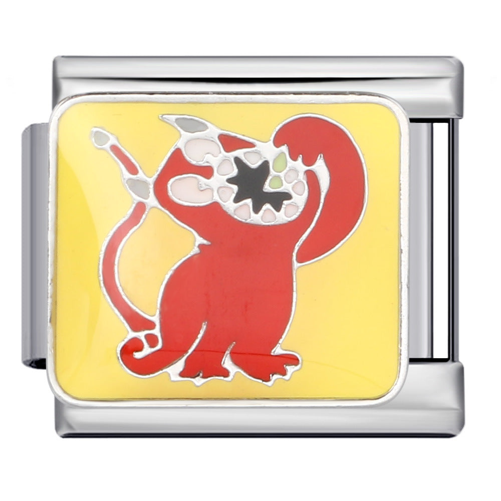 Wholesale Italian Charm Bracelet Animal Pattern DIY Free ing Combination Stainless Steel Composable Bracelet