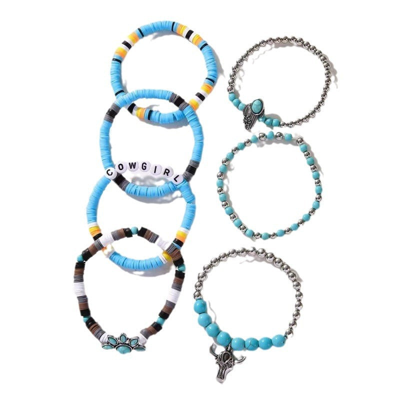 Wholesale Western Cowgirl Turquoise Bracelet Set ACC-BT-Chenc001