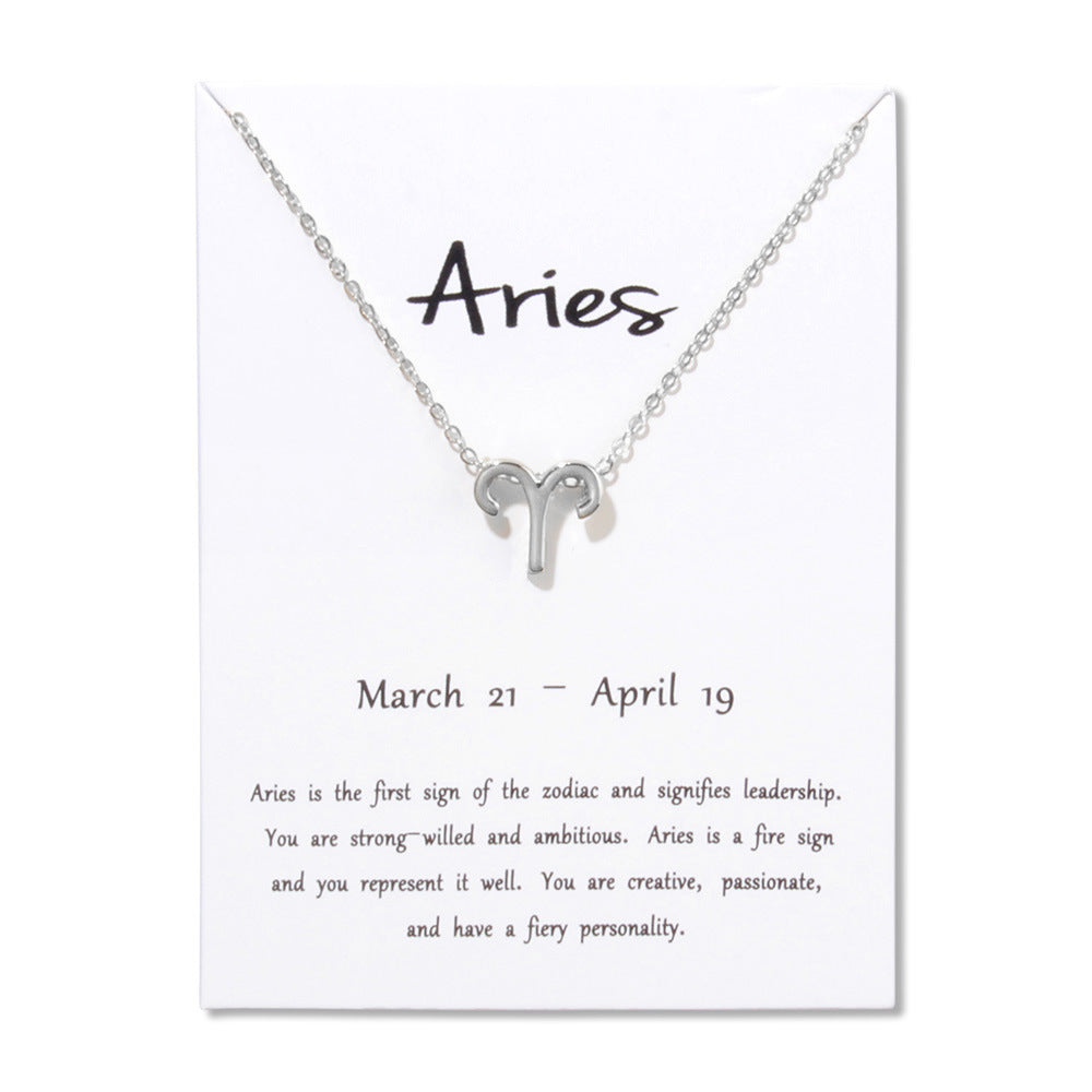 Wholesale Twelve constellations alloy pendant necklace jewelry Constellation Necklace