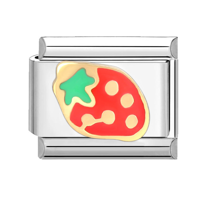 Wholesale Italian Charm Bracelet 9mm DIY Splicing Red Series Titanium Steel Composable Bracelet