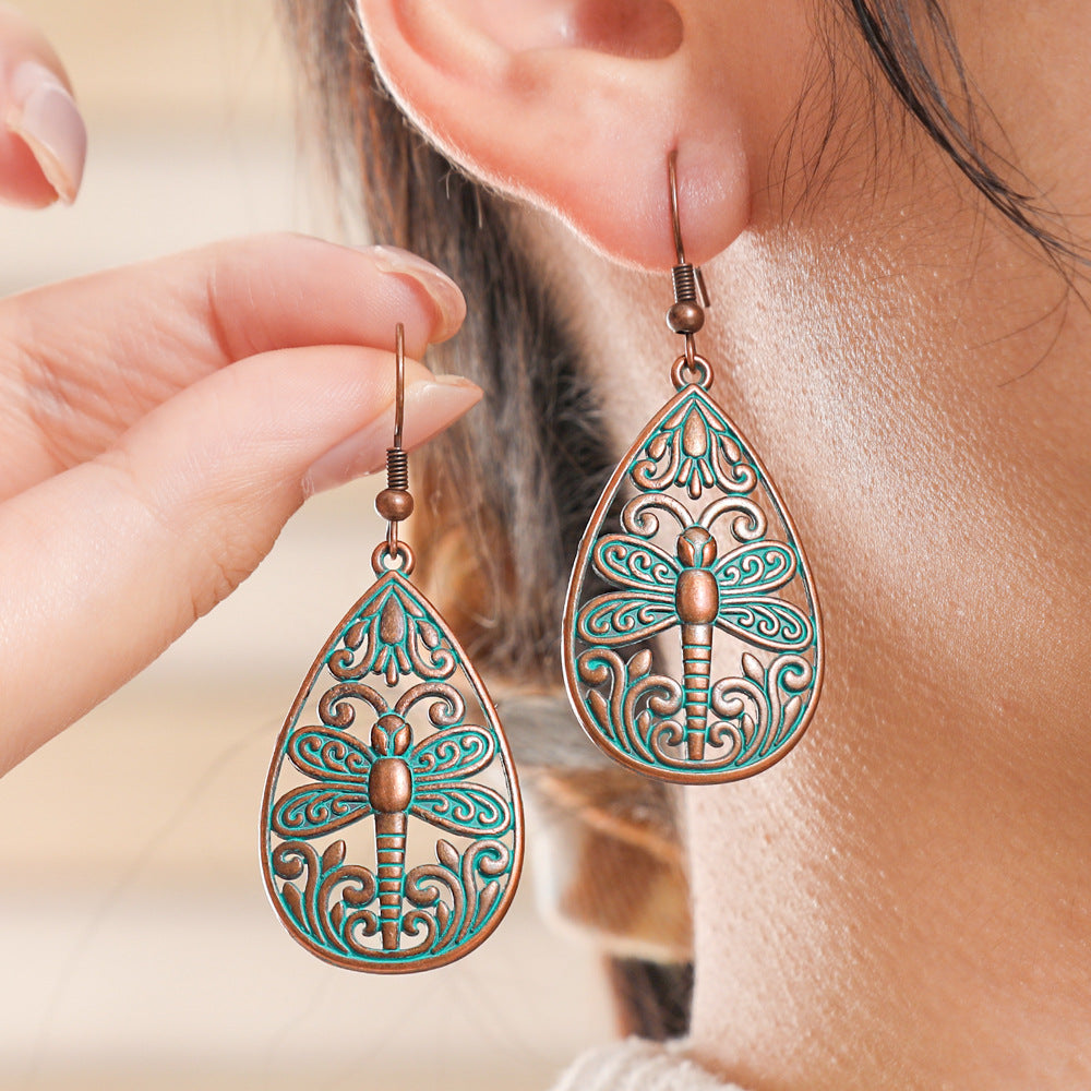 Wholesale Retro Ethnic Style Earrings Three-Piece Set Cross-Border Handmade Woven Tassel Earrings Exotic Style Alloy Earrings