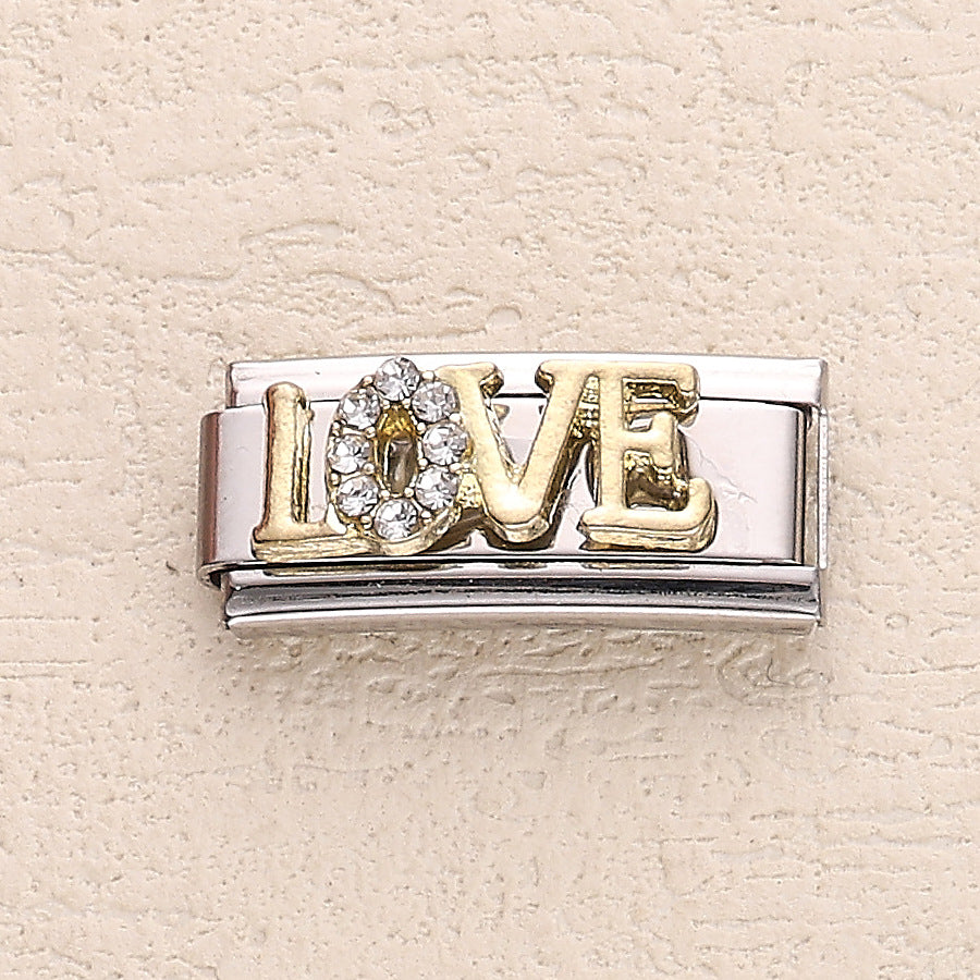 Wholesale 10pcs Italian Charm Bracelet 9mm DIY Splicing Cute Creative Stainless Steel Composable Bracelet