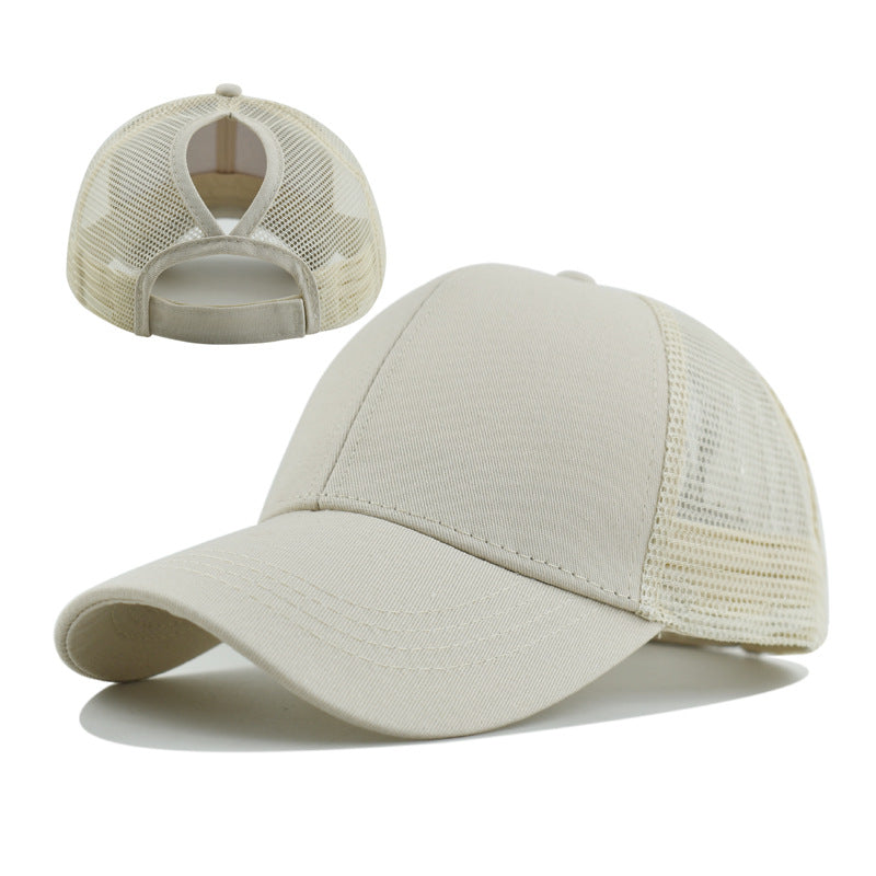 Wholesale Stylish Leopard Print Baseball Cap with Ponytail Hole,  Women' s Mesh Adjustable Hat