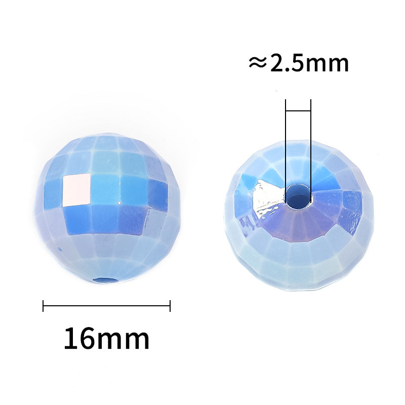 Wholesale 100PCS 16mm Acrylic Beads Matte Through Hole Beads DIY Bead Pen Accessories ACC-BDS-BLG036