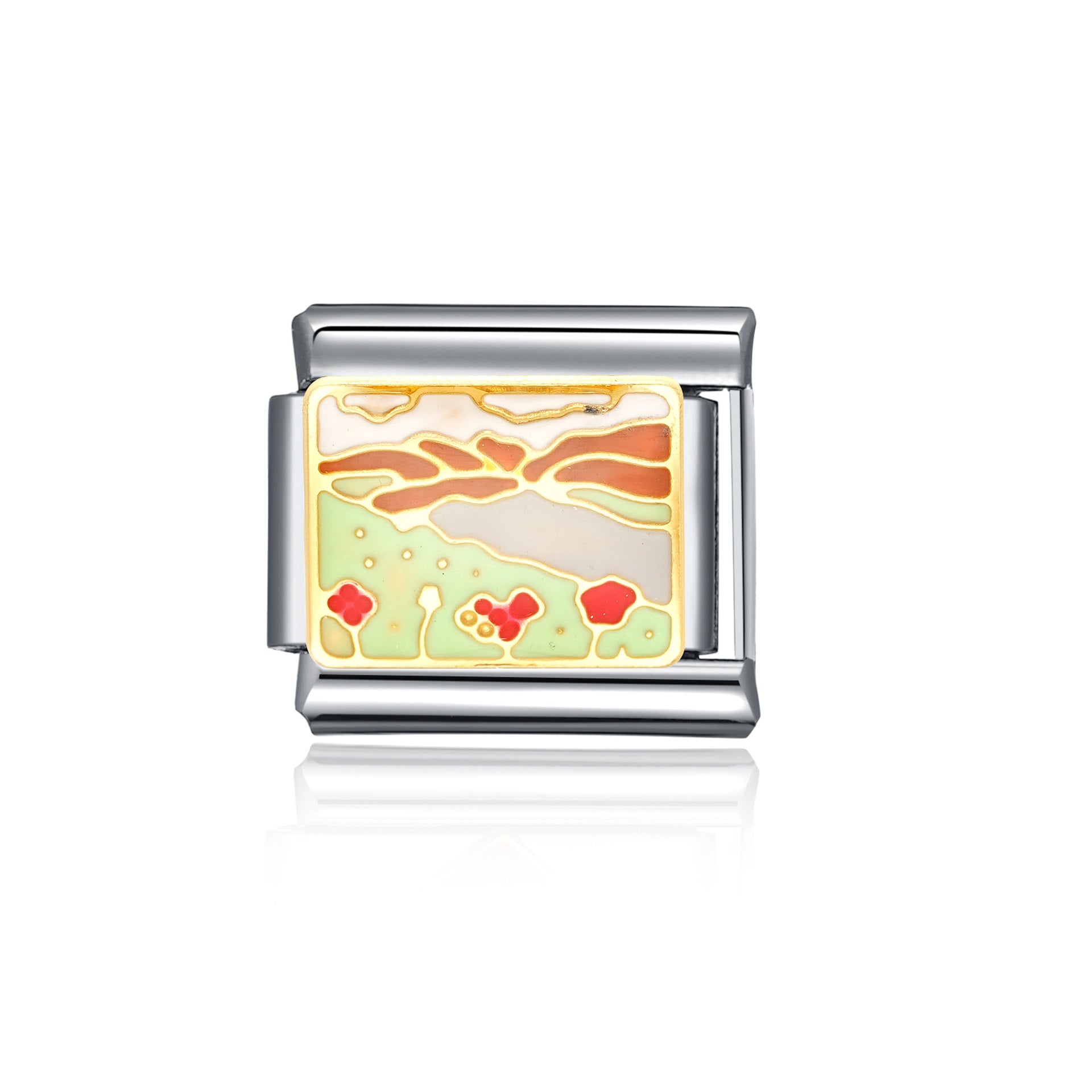 Wholesale Italian Charm Bracelet 9mm DIY Splicing Cute Cartoon Stainless Steel Composable Bracelet