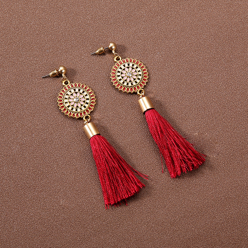 Wholesale Retro Bohemian Ethnic Style Earrings Tassel Earrings ACC-ES-Gumi005