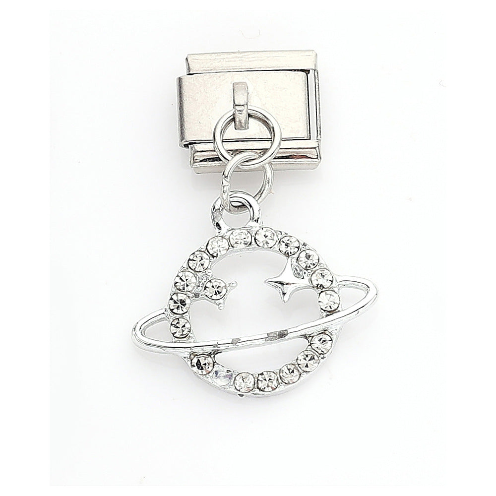 Wholesale 10pcs Italian Charm Bracelet 9mm DIY Splicing Cherry Pepper Flower Pendant Stainless Steel Composable Bracelet