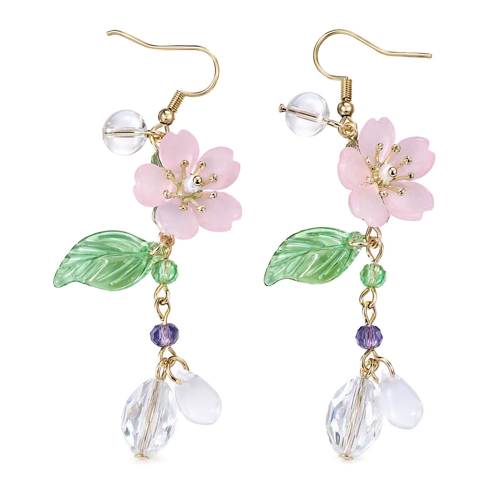 Wholesale French Style Floral Tassel Earrings Long Dangle Acrylic Jewelry Fashion Accessory Boutique Resale