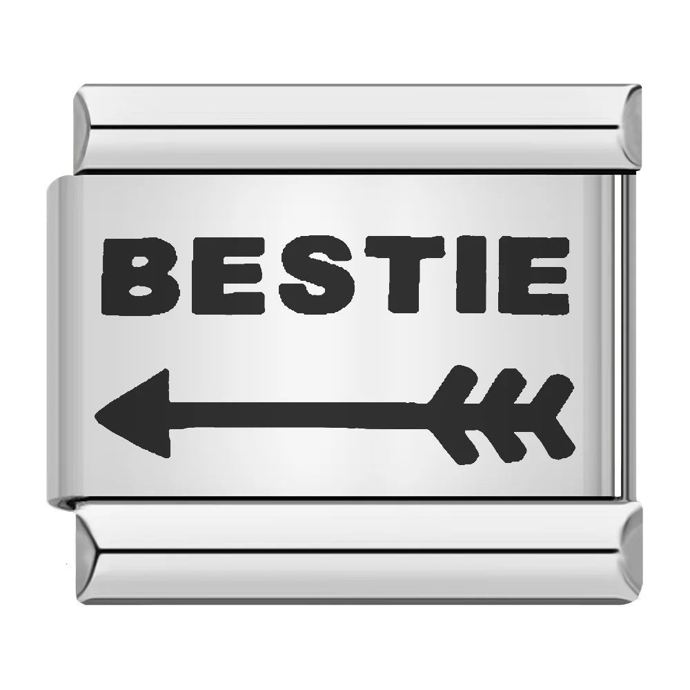 Wholesale 9mm Italian Charm Starter Bracelets DIY Laser Single Section Creative Stainless Steel Composable Bracelet