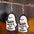 Wholesale Halloween Gothic Style Cute Ghost Flower Book Pocket Ghost Pendant Wooden Double Sided Earrings