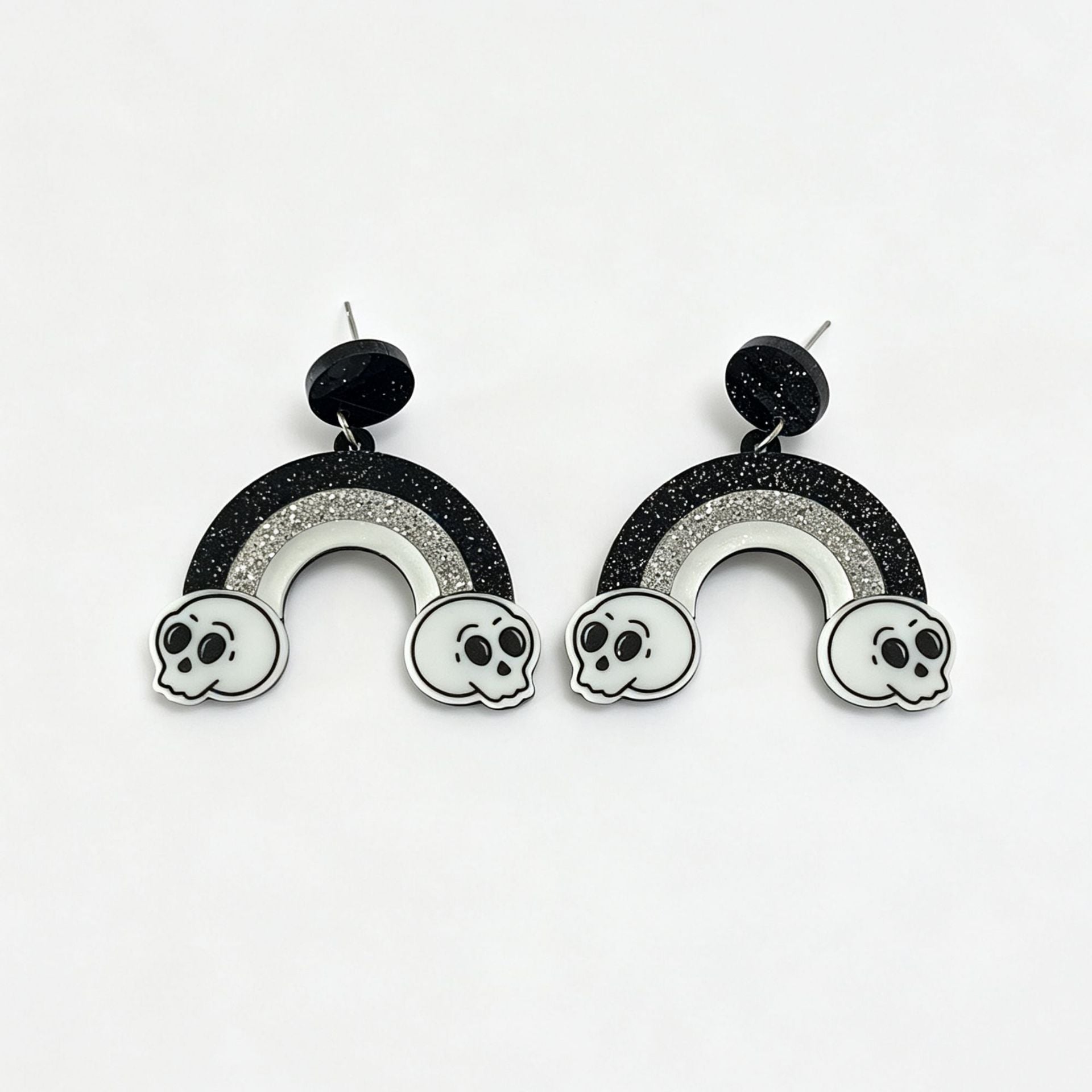 Wholesale Retro  Skull Acrylic Earrings For Women Pumpkin Rainbow Design Trendy Fashion Jewelry Accessory Gift