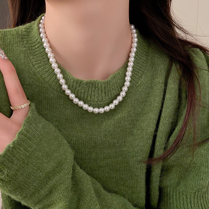 Wholesale Lace Collar Rhinestone Pearl Necklace