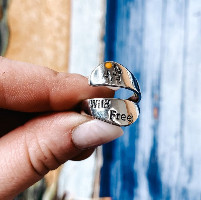 Wholesale Star Moon Cactus Sun Cactus Ring