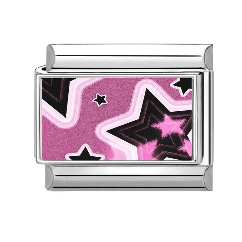 Wholesale Italian Charm Bracelet 9mm DIY Splicing Pink Stainless Steel Composable Bracelet