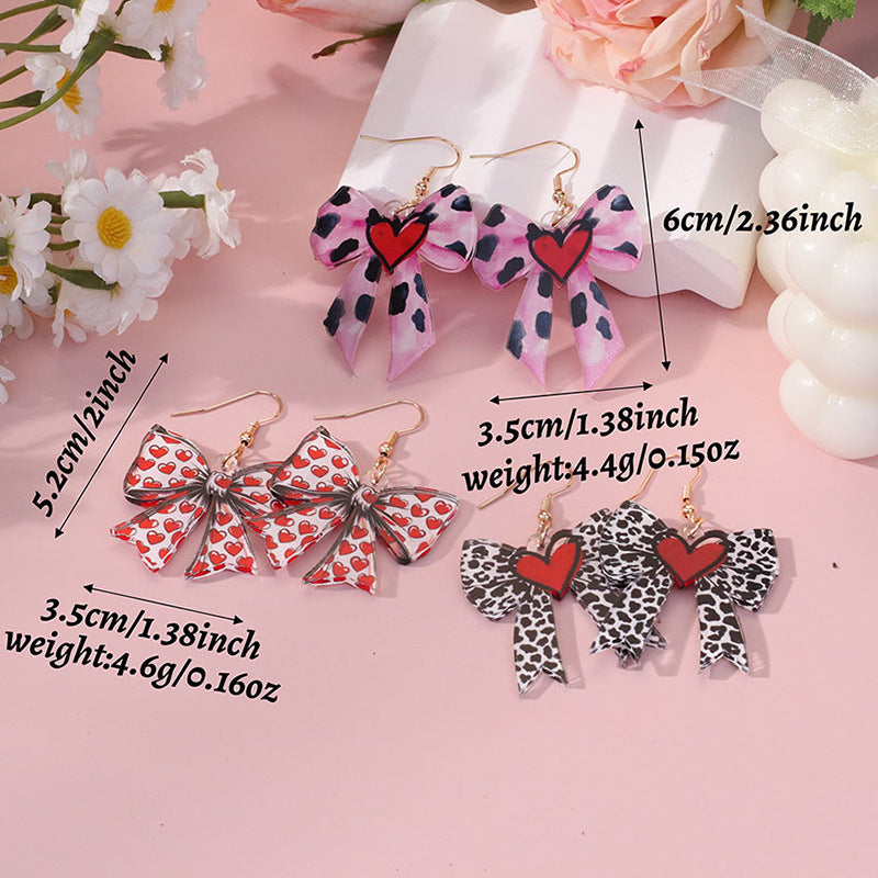 Wholesale Creative Love Bow Earrings