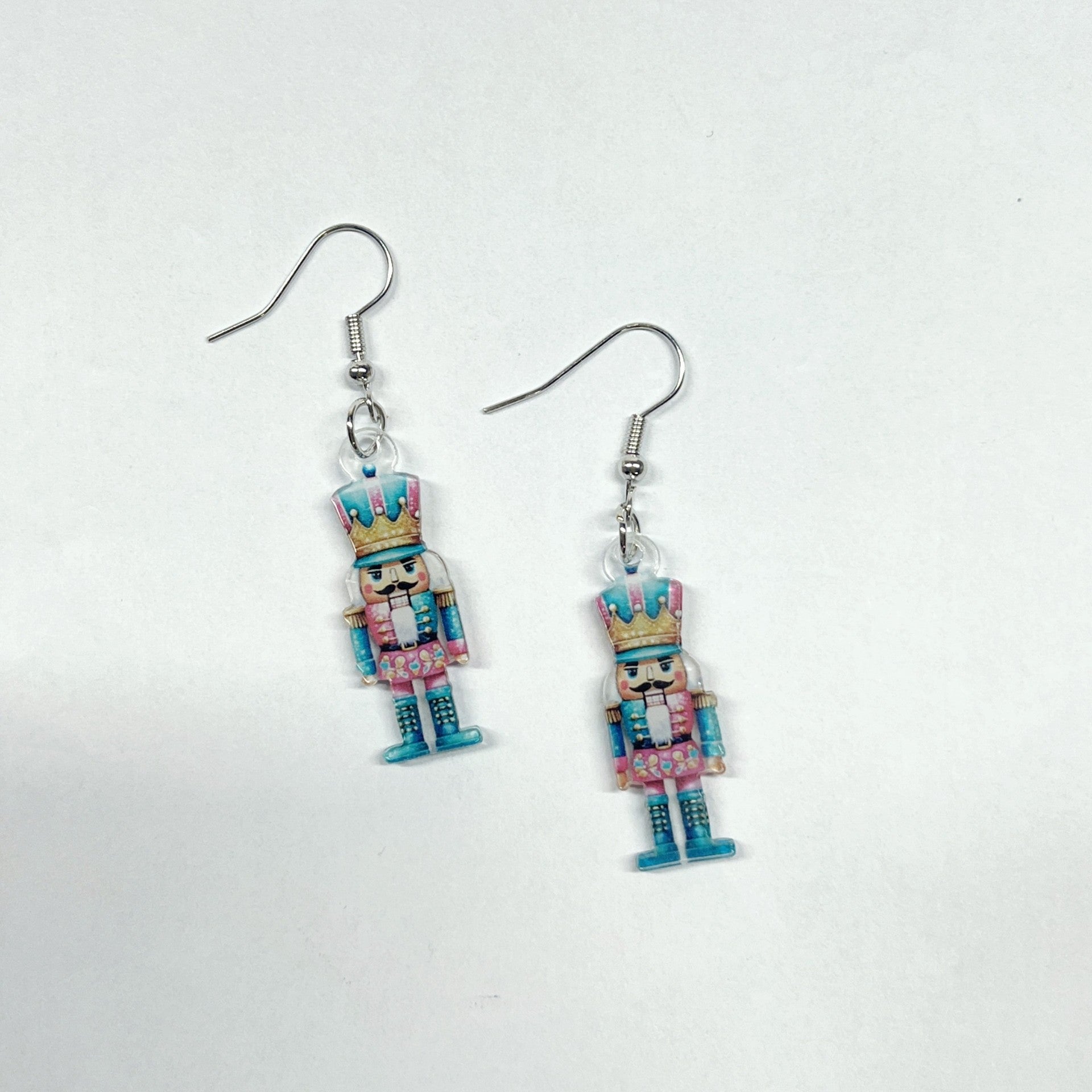Wholesale Acrylic earrings small soldier flat 2D earrings