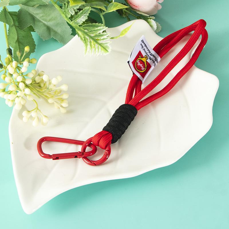 Wholesale Color matching lanyard nylon braided rope keychain