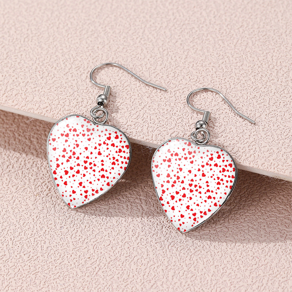 Wholesale Valentine' s Day love  Stainless steel  heart-shaped  earrings