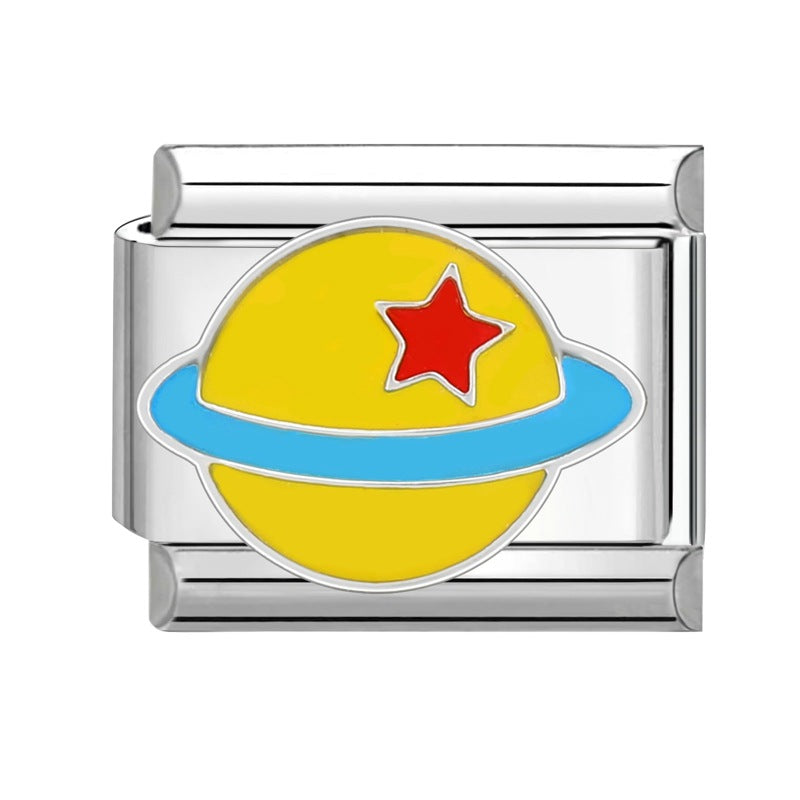 Wholesale Italian Charm Bracelet 9mm DIY Splicing Cute Cartoon Stainless Steel Composable Bracelet