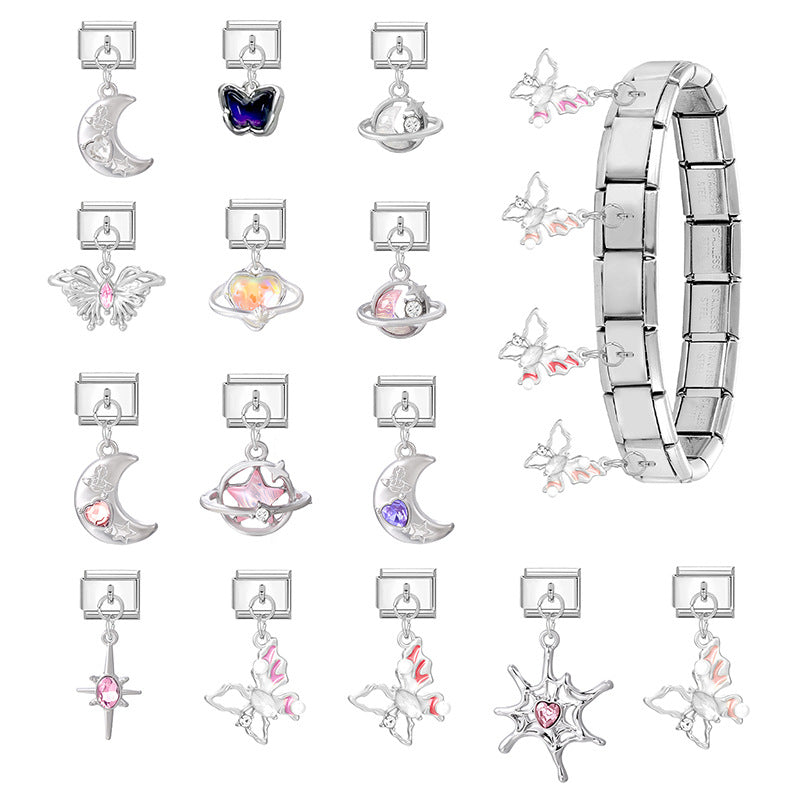 Wholesale 9mm Italian Charm Starter Bracelets DIY Pendant Style Stainless Steel Composable Bracelet