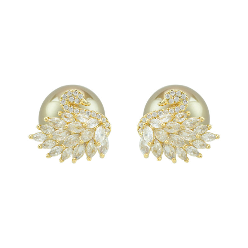 Wholesale Swan Pearl Earrings