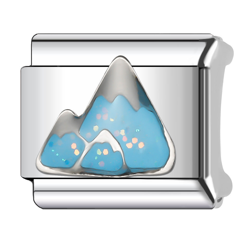 Wholesale Italian Charm Bracelet 9mm DIY Splicing Stainless Steel Christmas Elements Composable Bracelet