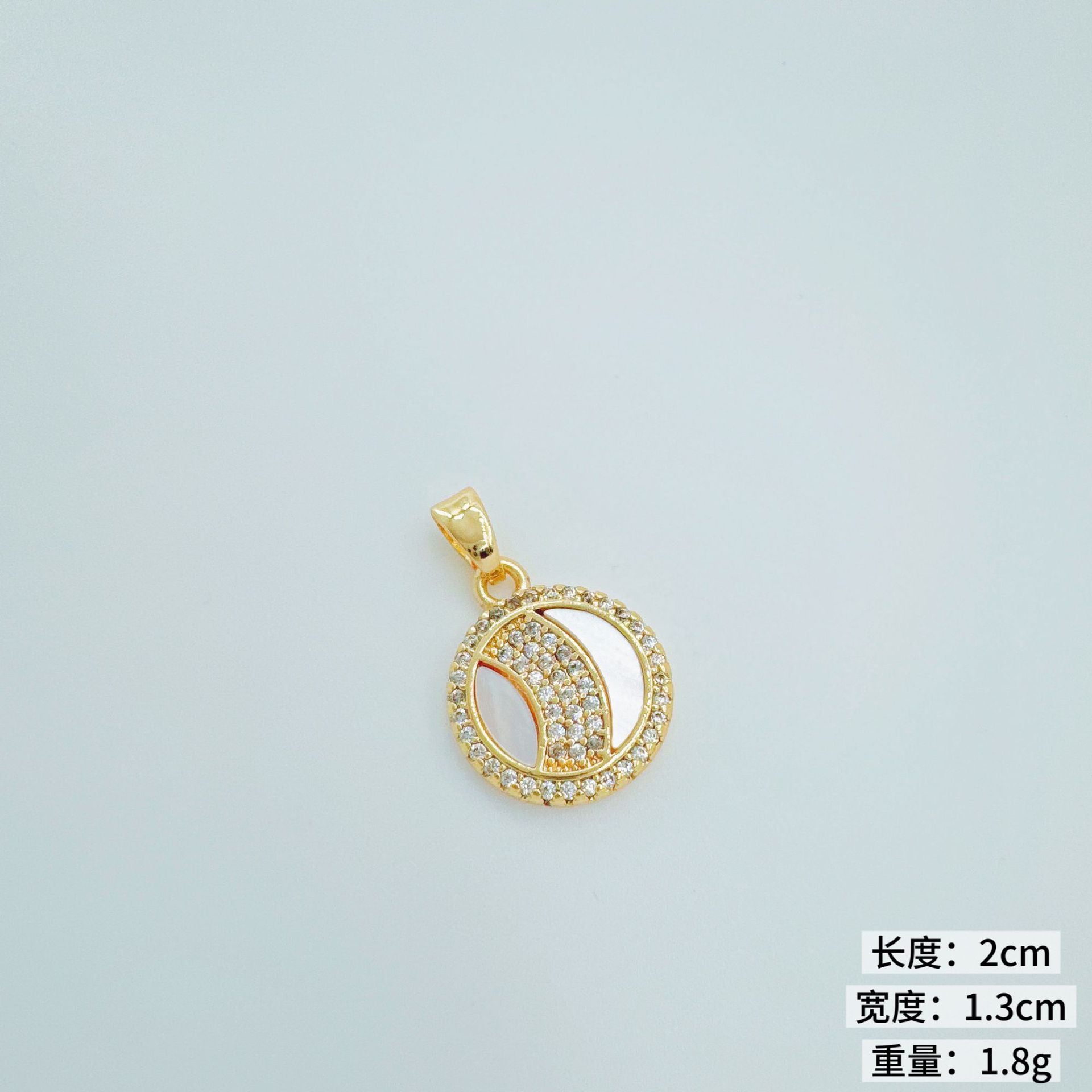 Wholesale Copper Gold Plated Abalone Shell Lotus Pendant Necklace DIY Fashion Accessory Boutique Resale