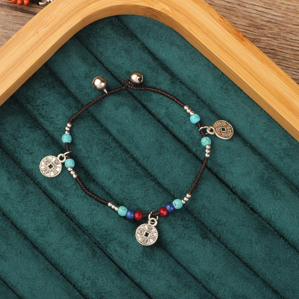 Wholesale Ethnic Retro Tibetan Hand-woven Turquoise Bracelet