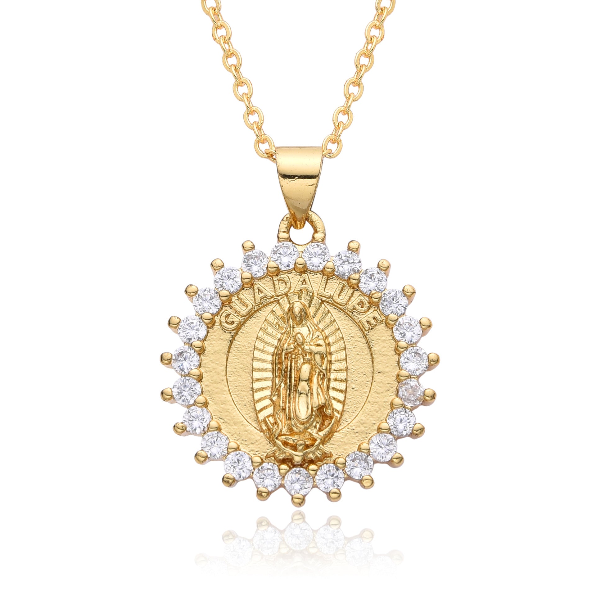 Wholesale  fashion  religious copper micro inlaid zircon pendant  necklace