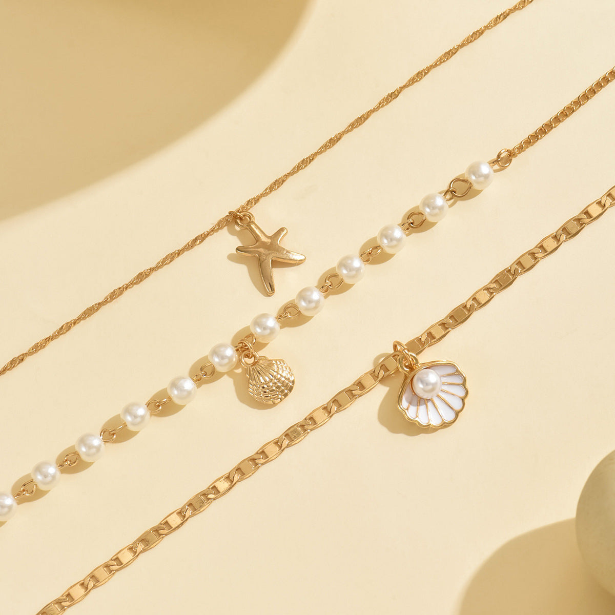 Wholesale Simple Starfish Shell Pendant necklace