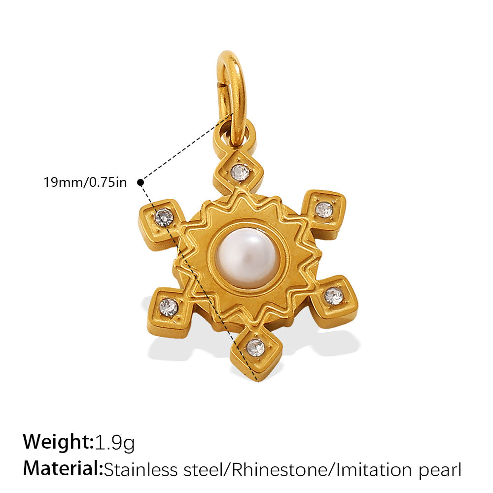 Wholesale Retro Elegant Style DIY Star and Moon Phase Diamond Charms for Jewelry