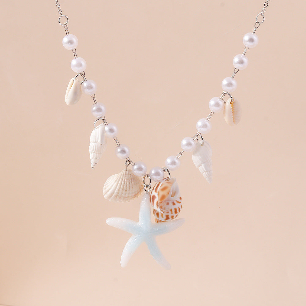 Wholesale Pearl Conch Starfish Necklaces Choker Necklaces ACC-NE-YueSen003