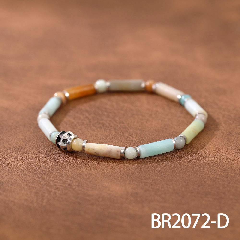 Wholesale Bohemian style turquoise beaded bracelet tiger eye stone colorful bracelet