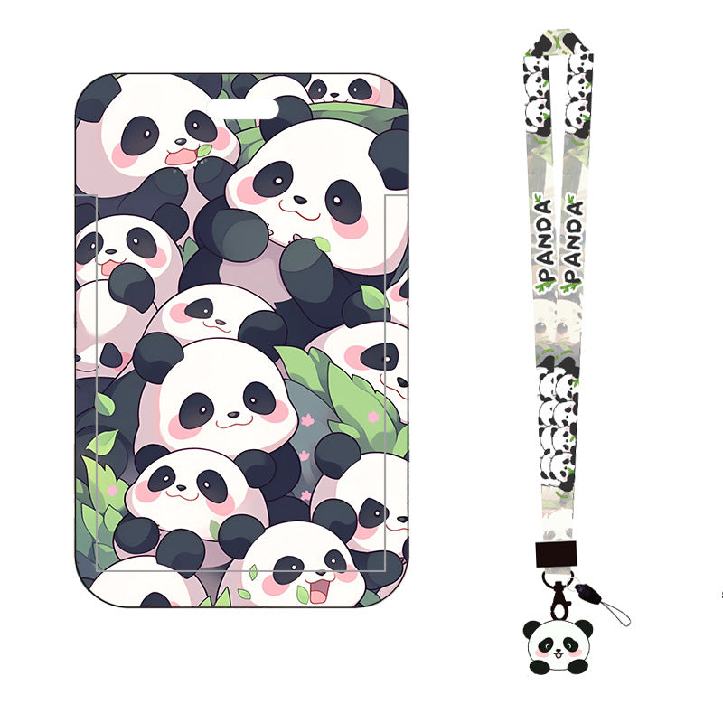 Wholesale 2pcs Cute Panda Protective Case Lanyard Keychain ACC-KC-AShi004