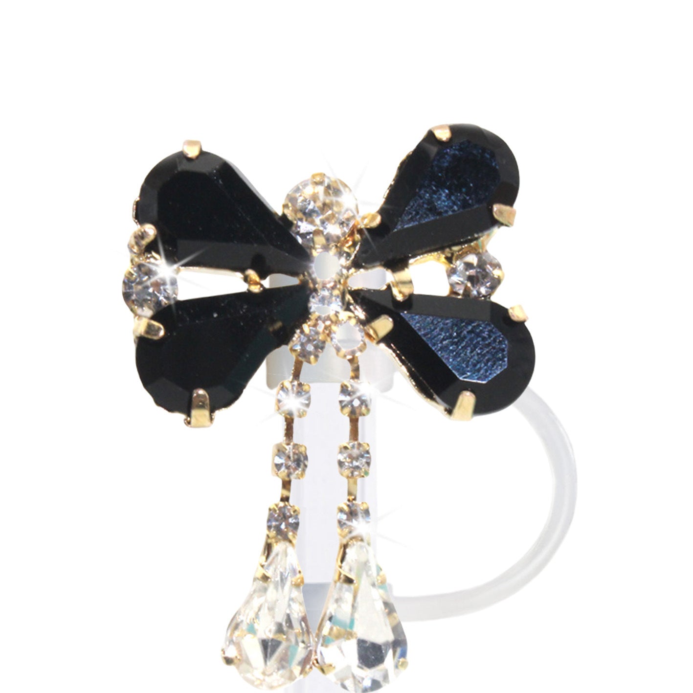 Wholesale Wholesale 50pcs Teardrop Butterfly Pendant 10mm Straw Cover Straw Tube Cap