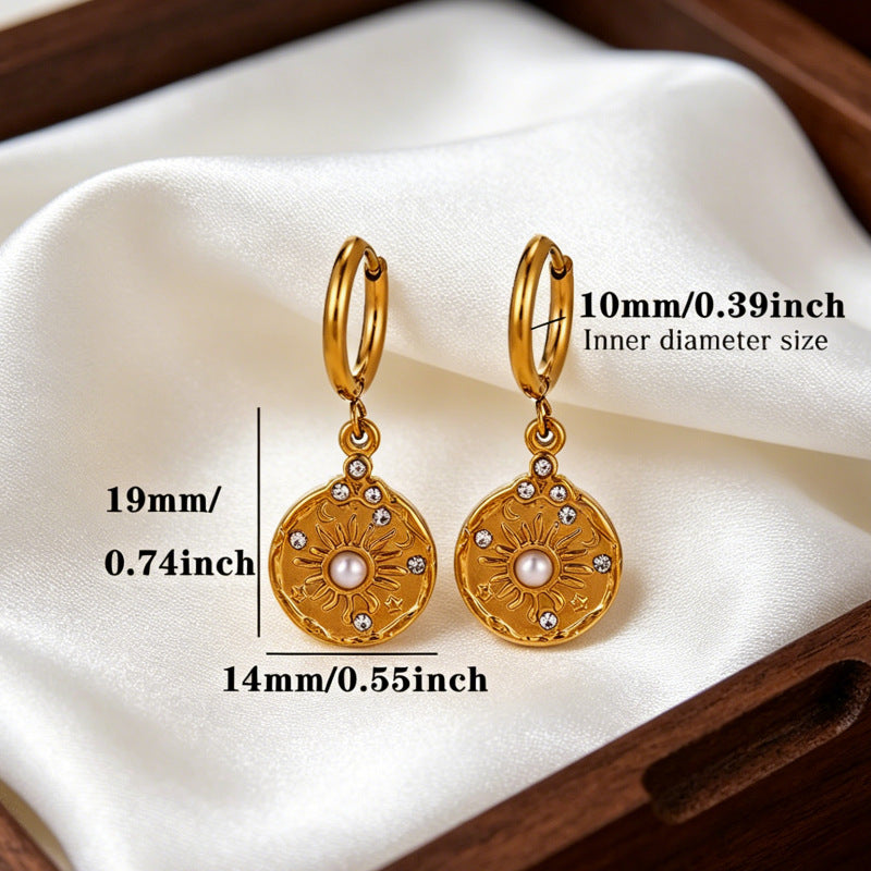 Wholesale Stainless Steel Love Angel Earrings Trendy Fashion Accessory Jewelry