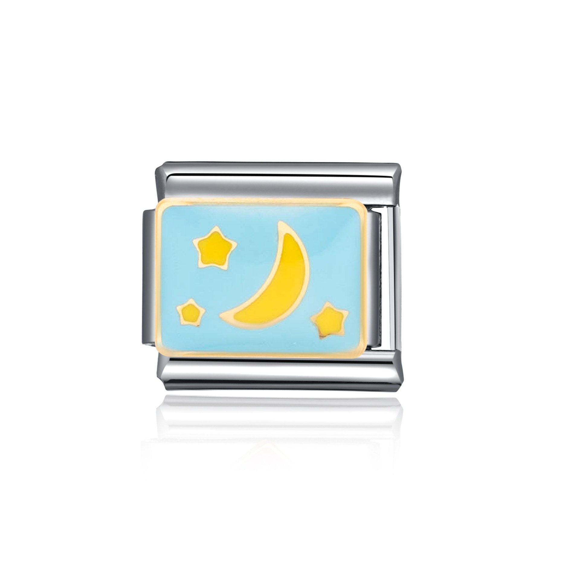 Wholesale Italian Charm Bracelet 9mm DIY Splicing Sun Moon Star Stainless Steel Composable Bracelet