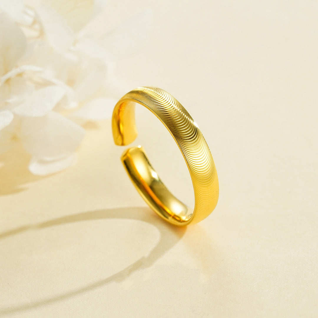 Wholesale Pure Silver 9999 Cat Eye Open Ring