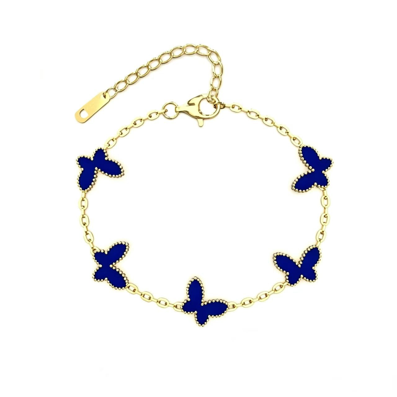 Wholesale Titanium Steel Butterfly Bracelet with Real Gold Plating - Light Luxury Jewelry Accessory for Everyday Wear,  Gift for Girls