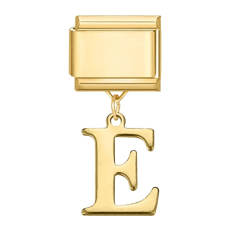 Wholesale 9mm Italian Charm Starter Bracelets DIY Letter Series Stainless Steel Composable Bracelet