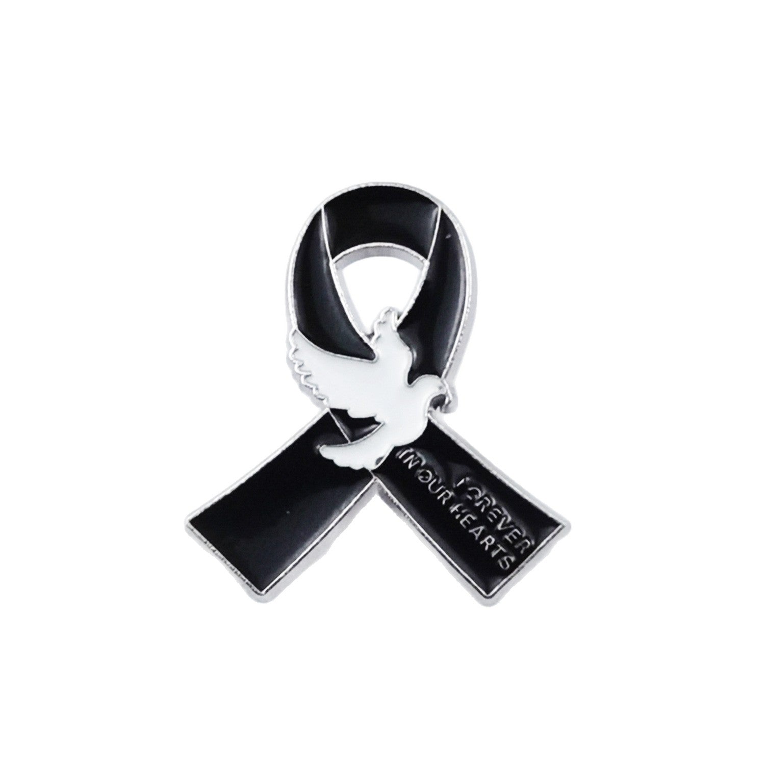 Wholesale Black Ribbon Shaped Brooch