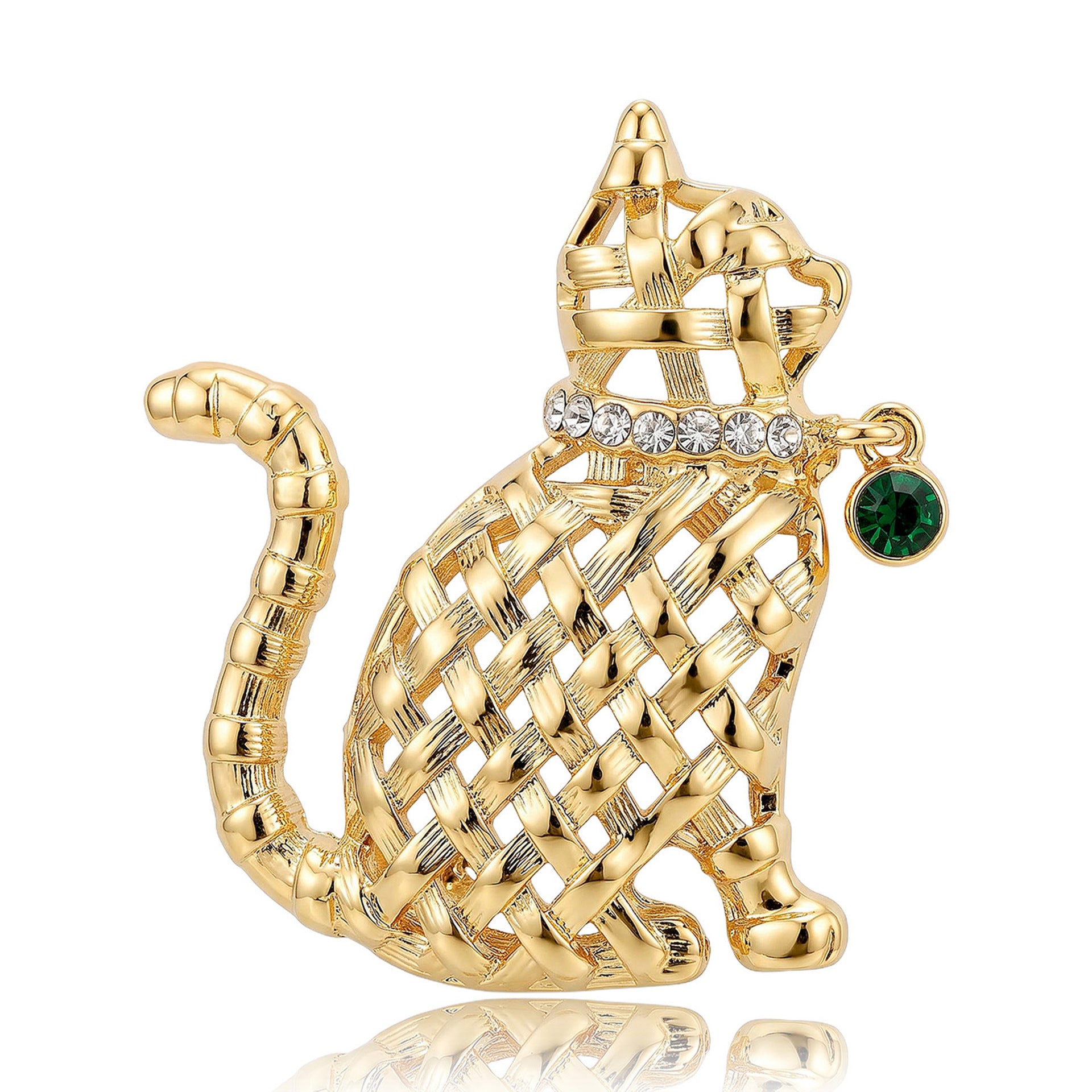 Wholesale Cute Hollow Cat Brooch Alloy Women S Fashion Accessory For Party